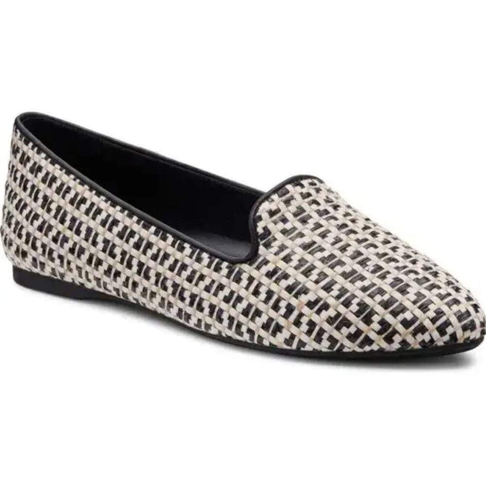 BIRDIES Bird Flat Loafers Slip On Woven Raffia Casual Comfort Going Out Fall 10